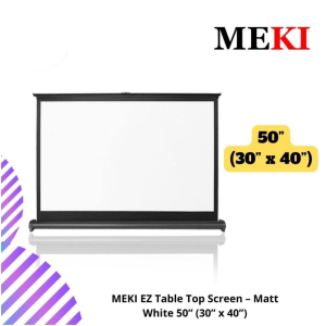 MEKI EZ Table Top Screen – Matt White 50” (30” x 40”)
