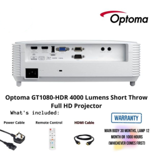 Optoma GT1080-HDR 4000 Lumens Short Throw Full HD Projector