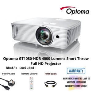 Optoma GT1080-HDR 4000 Lumens Short Throw Full HD Projector