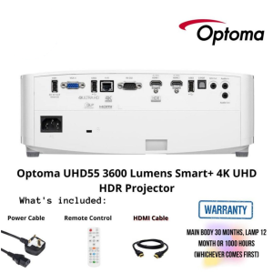 Optoma UHD55 3600 Lumens Smart+ 4K UHD HDR Projector