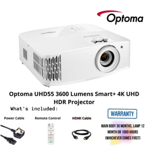 Optoma UHD55 3600 Lumens Smart+ 4K UHD HDR Projector