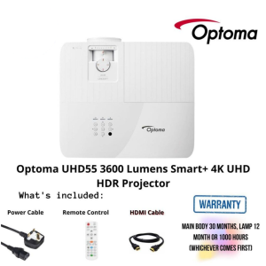 Optoma UHD55 3600 Lumens Smart+ 4K UHD HDR Projector