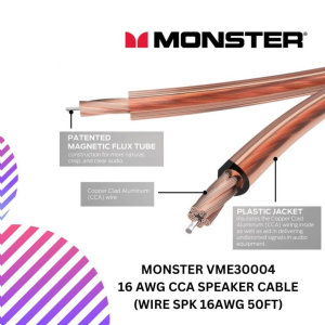 MONSTER VME30004 16 AWG CCA speaker cable (WIRE SPK 16AWG 50FT)