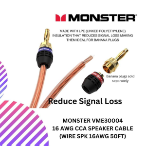 MONSTER VME30004 16 AWG CCA speaker cable (WIRE SPK 16AWG 50FT)