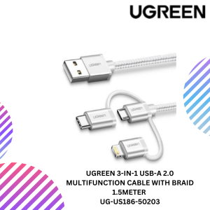 UGREEN 3-IN-1 USB-A 2.0 MULTIFUNCTION CABLE WITH BRAID