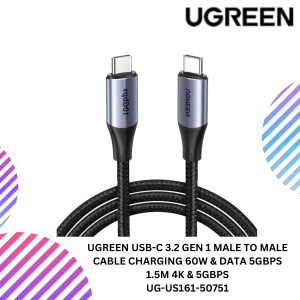 UGREEN USB-C 3.2 GEN 1 MALE TO MALE CABLE CHARGING 60W & DATA 5GBPS
