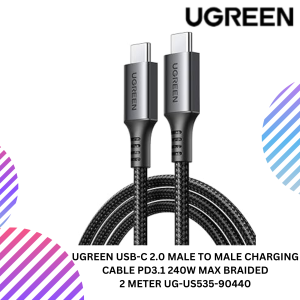 UGREEN USB-C 2.0 MALE TO MALE CHARGING CABLE PD3.1 240W MAX BRAIDED