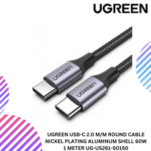 UGREEN USB-C 2.0 M/M ROUND CABLE NICKEL PLATING ALUMINUM SHELL 60W