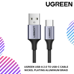 UGREEN USB-A 2.0 TO USB-C CABLE NICKEL PLATING ALUMINUM BRAID