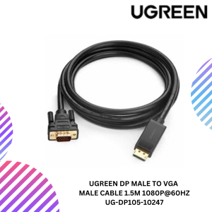 UGREEN DP MALE TO VGA MALE CABLE 1.5M 1080P@60HZ