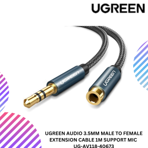 UGREEN AUDIO 3.5MM MALE TO FEMALE EXTENSION CABLE 1M SUPPORT MIC