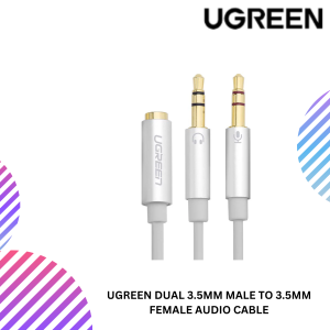 UGREEN DUAL 3.5MM MALE TO 3.5MM FEMALE AUDIO CABLE