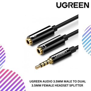 UGREEN AUDIO 3.5MM MALE TO DUAL 3.5MM FEMALE HEADSET SPLITTER