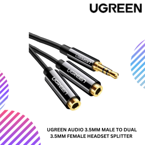 UGREEN AUDIO 3.5MM MALE TO DUAL 3.5MM FEMALE HEADSET SPLITTER