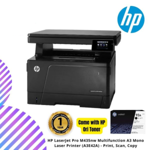 HP LaserJet Pro M435nw Multifunction A3 Mono Laser Printer (A3E42A) - Print, Scan, Copy
