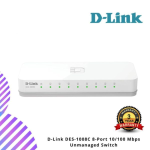 D-Link DES-1008C 8-Port 10/100 Mbps Unmanaged Switch