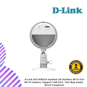 D-Link DCS-8302LH mydlink 2K Outdoor Wi-Fi Full HD IP Camera, Support LAN Port, Two Way Audio , Onvif Compliant