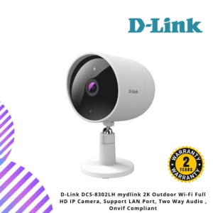 D-Link DCS-8302LH mydlink 2K Outdoor Wi-Fi Full HD IP Camera, Support LAN Port, Two Way Audio , Onvif Compliant