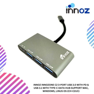 Innoz InnoZone C2 3-Port USB 3.0 with PD & USB 3.1 with Type-C Data Hub support Mac, Windows, Linus OS (CH-C2UC)