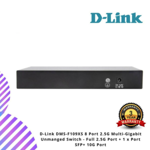 D-Link DMS-F109XS 8 Port 2.5G Multi-Gigabit Unmanged Switch - Full 2.5G Port + 1 x Port SFP+ 10G Port