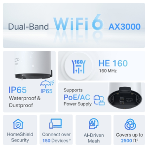 Deco X50 AX3000 Outdoor Whole Home Mesh WiFi 6 Unit
