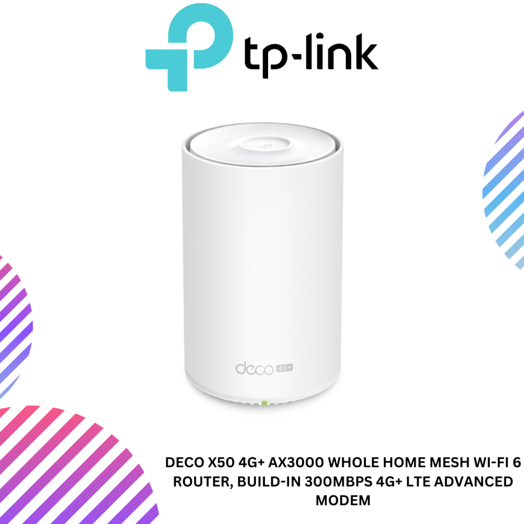 Advanced Modems Deco X50 4G+ AX3000 Whole Home Mesh Wi-Fi 6 Router, Build-In 300Mbps 4G ...
