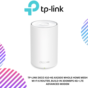 TP-Link Deco X10-4G AX1500 Whole Home Mesh Wi-Fi 6 Router, Build-In 300Mbps 4G+ LTE Advanced Modem
