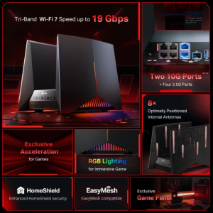 Archer GE800 BE19000 Tri Band Wi-Fi 7 Gaming Router
