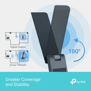 TP-Link Archer TXE50UH AXE3000 Wi-Fi 6E High Gain Wireless USB Adapter