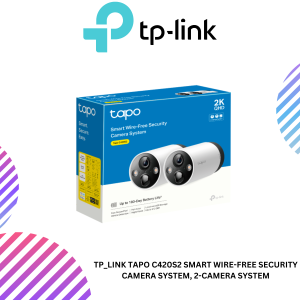 TP_Link Tapo C420S2 Smart Wire-Free Security Camera System, 2-Camera System