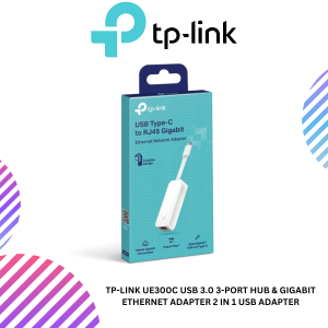 Tp-Link UE300C USB 3.0 3-Port Hub & Gigabit Ethernet Adapter 2 in 1 USB Adapter