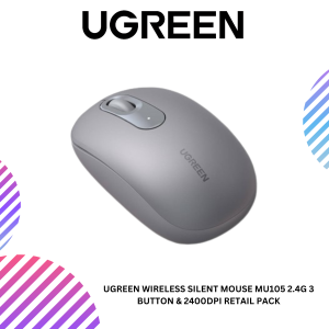 UGREEN WIRELESS SILENT MOUSE MU105 2.4G 3 BUTTON & 2400DPI RETAIL PACK