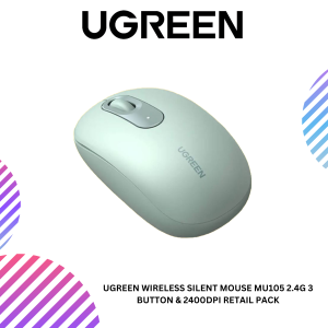 UGREEN WIRELESS SILENT MOUSE MU105 2.4G 3 BUTTON & 2400DPI RETAIL PACK