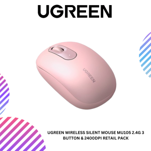 UGREEN WIRELESS SILENT MOUSE MU105 2.4G 3 BUTTON & 2400DPI RETAIL PACK