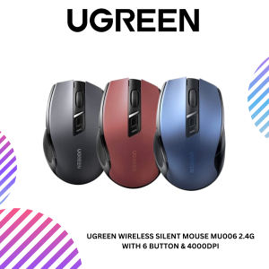 UGREEN WIRELESS SILENT MOUSE MU006 2.4G WITH 6 BUTTON & 4000DPI
