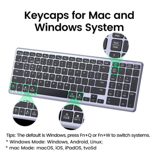 UGREEN DUAL MODE W/L 2.4G + BT 5.0 ULTRA SLIM KEYBOARD