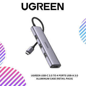 UGREEN USB-C 3.0 TO 4 PORTS USB-A 3.0 ALUMINUM CASE (RETAIL PACK)