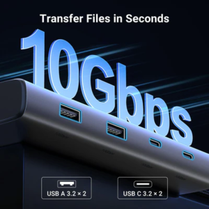 UGREEN 8IN1 USB-C TO 2*USB-A 3.2+2*USB-C 3.2+2*HDMI+DP+PD100W