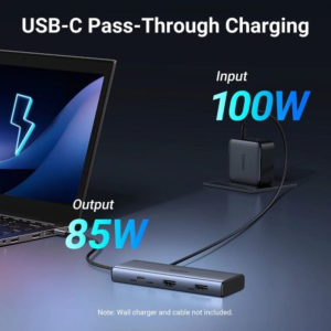 UGREEN USB-C 7IN1 DOCKING TO 2*USB-A 3.2+2*USB-C 3.2+2*HDMI+PD 100W ALUMINUM CASE