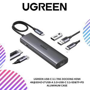 UGREEN USB-C TO HDMI+2*USB-A 3.2+1*USB 3.2 C+RJ45+ PD POWER CONVERTER