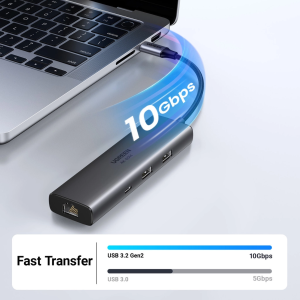 UGREEN USB-C TO HDMI+2*USB-A 3.2+1*USB 3.2 C+RJ45+ PD POWER CONVERTER