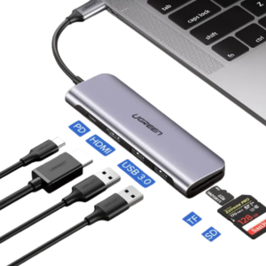 UGREEN USB-C 3.1 6IN1 DOCKING 2*USB 3.0-A HUB + HDMI + TF/SD+PD (SPACE GRAY)