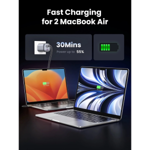 UGREEN NEXODE 100W 3C1A GAN FAST CHARGER + USB-C TO USB-C CABLE 100W 2M (SPACE GRAY)