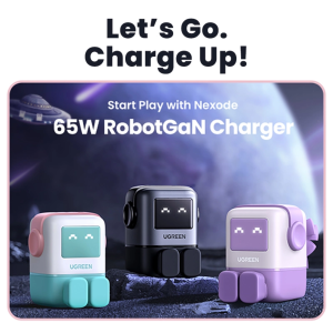 UGREEN UNO RG 65W 2C1A ROBOTGAN FAST CHARGER