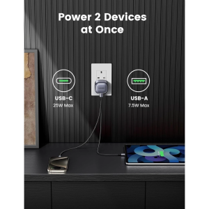 UGREEN NEXODE 35W USB-C PD + USB-A GAN FAST CHARGER (SPACE GRAY)