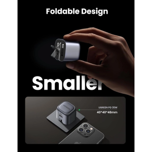 UGREEN NEXODE 35W USB-C PD + USB-A GAN FAST CHARGER (SPACE GRAY)