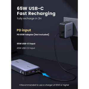 UGREEN 25,000MAH 145W 2C1A LAPTOP CHARGING POWER BANK FLIGHT APPROVED