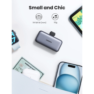 UGREEN NEXODE 5000MAH 20W POWER BANK WITH BUILT-IN USB-C CONNECTOR & KICKSTAND