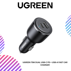 UGREEN 130W /73W /63W DUAL USB-C PD + USB-A FAST CAR CHARGER