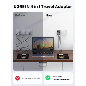 UGREEN OUTLET EXTENDER (1 AC OUTLET + 30W 2A1C)